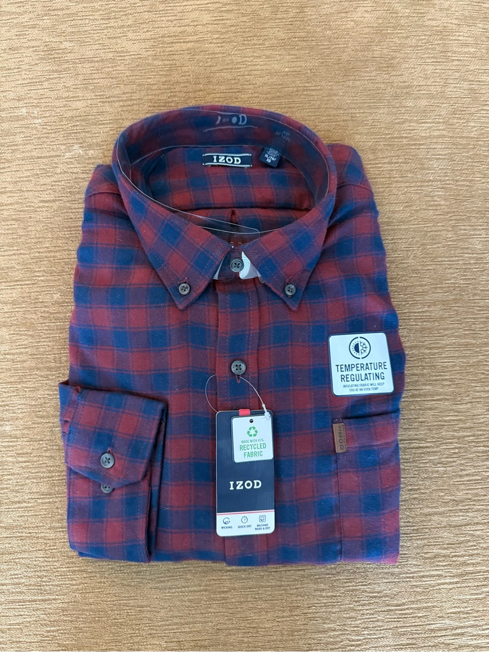 IZOD Classic Flannel (XL) Plaid Button Down